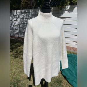 Sweaty Betty White Knitted Turtle Neck Sweater
